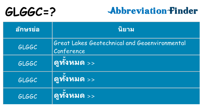 อะไรไม่ glggc ถึง