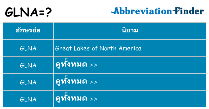 อะไรไม่ glna ถึง