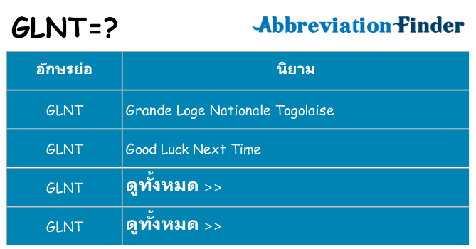 อะไรไม่ glnt ถึง