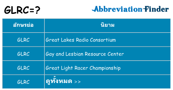 อะไรไม่ glrc ถึง