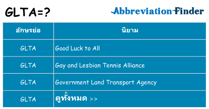 อะไรไม่ glta ถึง