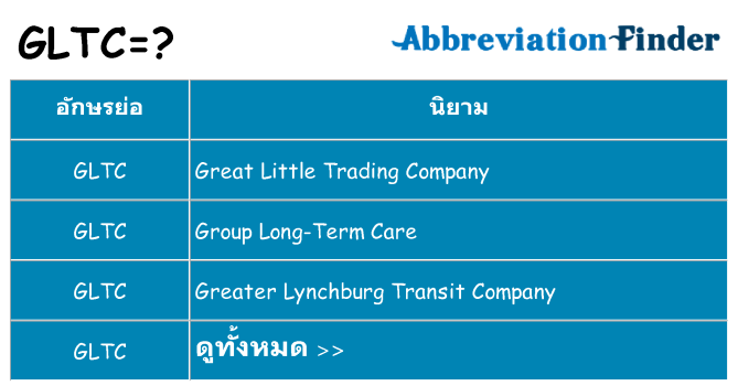 อะไรไม่ gltc ถึง