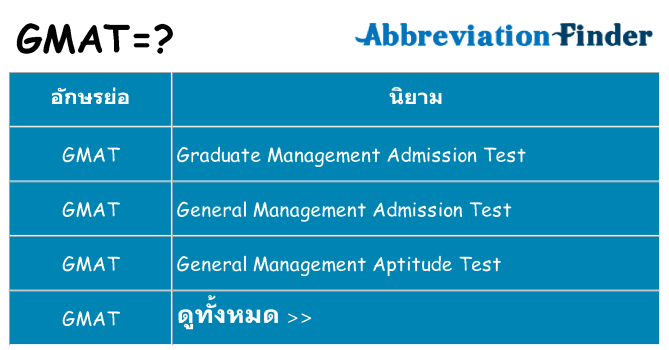 อะไรไม่ gmat ถึง