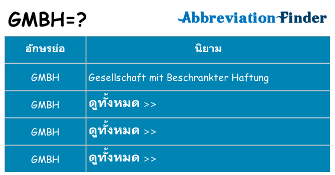 อะไรไม่ gmbh ถึง