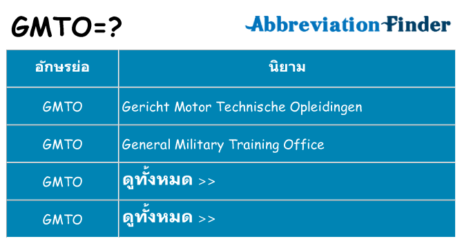 อะไรไม่ gmto ถึง