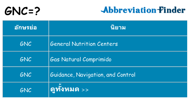 อะไรไม่ gnc ถึง