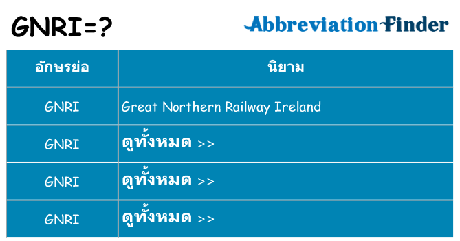 อะไรไม่ gnri ถึง