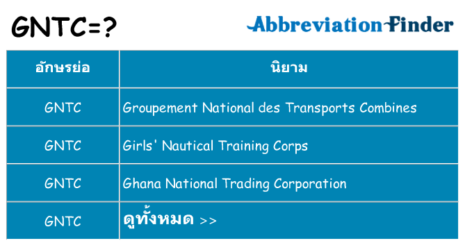 อะไรไม่ gntc ถึง