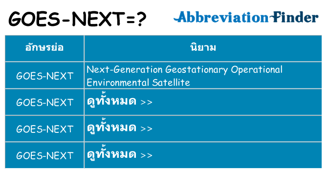 อะไรไม่ goes-next ถึง