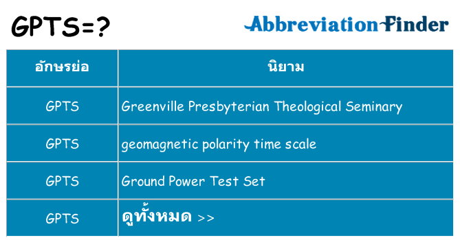 อะไรไม่ gpts ถึง
