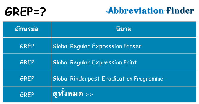 อะไรไม่ grep ถึง