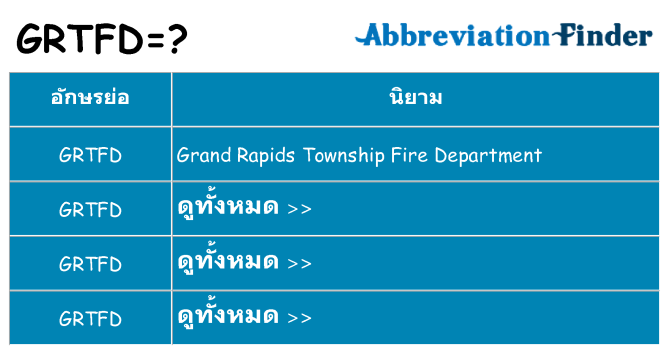 อะไรไม่ grtfd ถึง