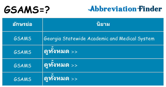 อะไรไม่ gsams ถึง