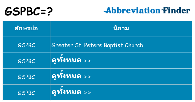 อะไรไม่ gspbc ถึง
