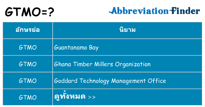 อะไรไม่ gtmo ถึง