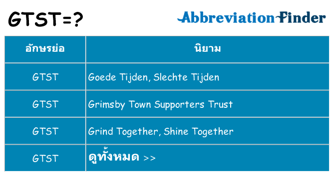 อะไรไม่ gtst ถึง