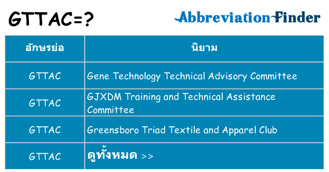 อะไรไม่ gttac ถึง