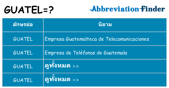 อะไรไม่ guatel ถึง