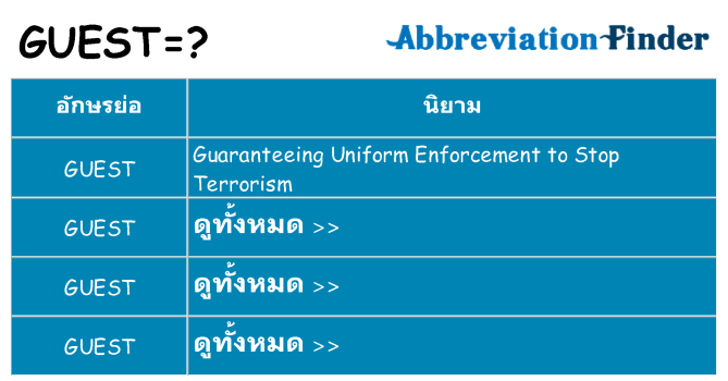 อะไรไม่ guest ถึง