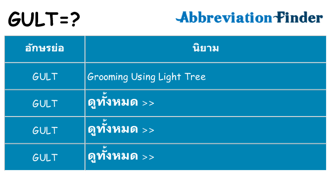 อะไรไม่ gult ถึง