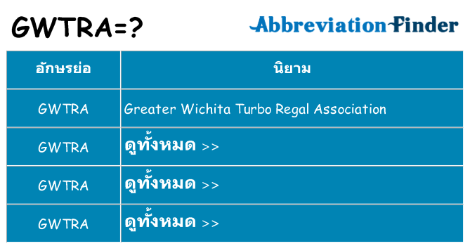 อะไรไม่ gwtra ถึง