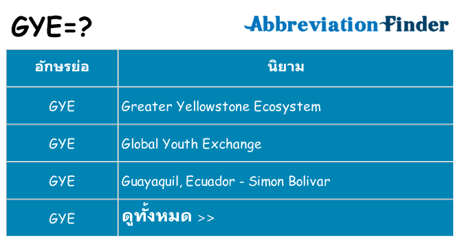 อะไรไม่ gye ถึง