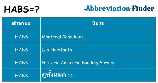 อะไรไม่ habs ถึง