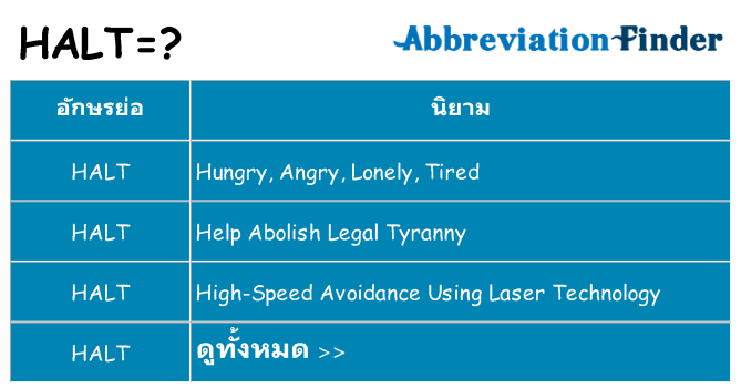 อะไรไม่ halt ถึง