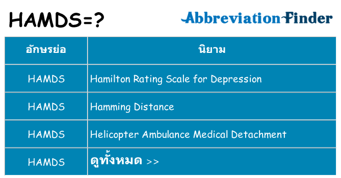อะไรไม่ hamds ถึง