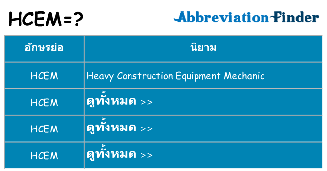 อะไรไม่ hcem ถึง