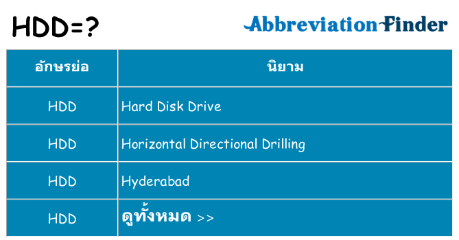 อะไรไม่ hdd ถึง