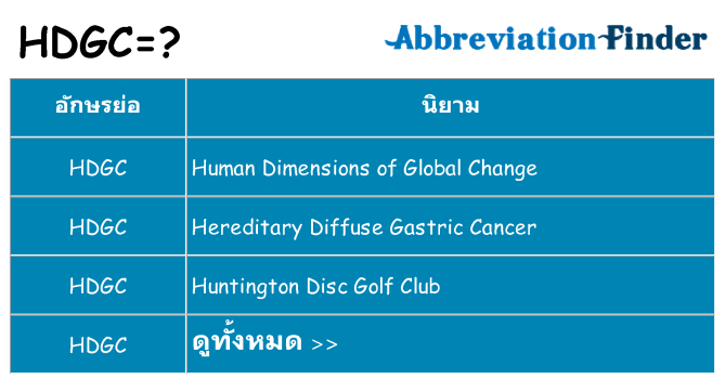 อะไรไม่ hdgc ถึง