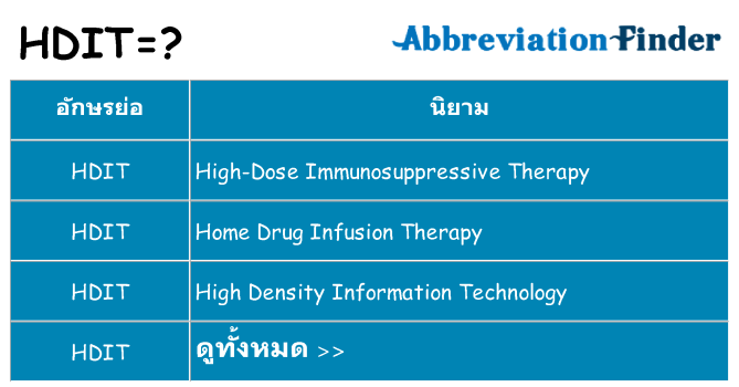 อะไรไม่ hdit ถึง