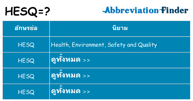 อะไรไม่ hesq ถึง
