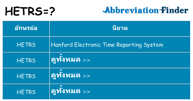 อะไรไม่ hetrs ถึง