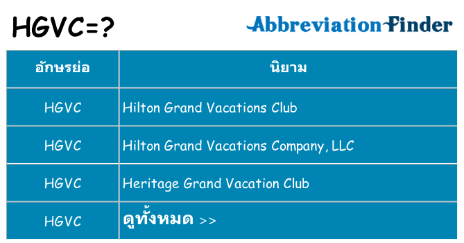 อะไรไม่ hgvc ถึง
