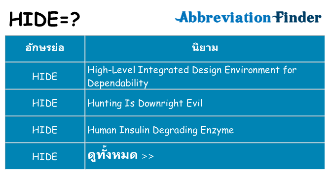 อะไรไม่ hide ถึง