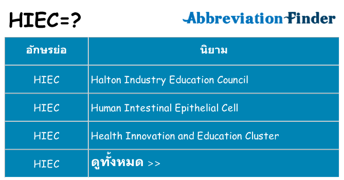 อะไรไม่ hiec ถึง