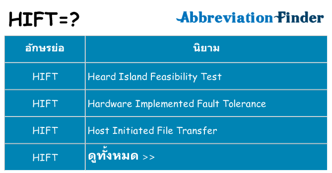 อะไรไม่ hift ถึง