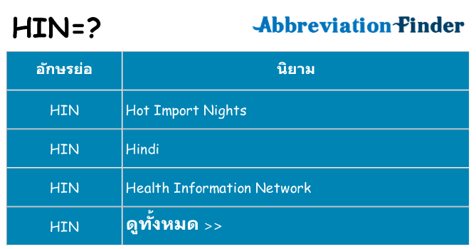 อะไรไม่ hin ถึง