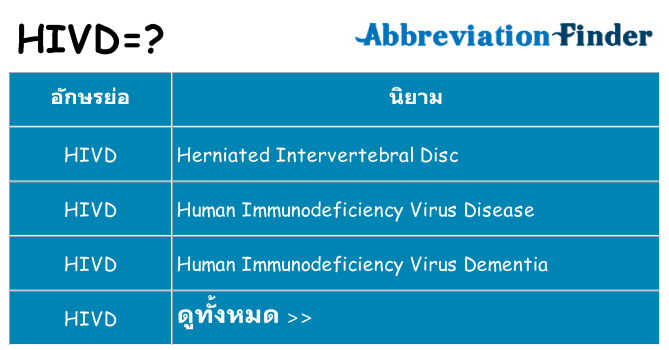 อะไรไม่ hivd ถึง