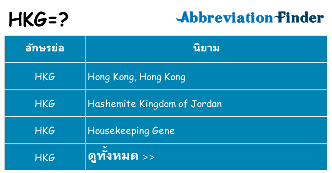 อะไรไม่ hkg ถึง