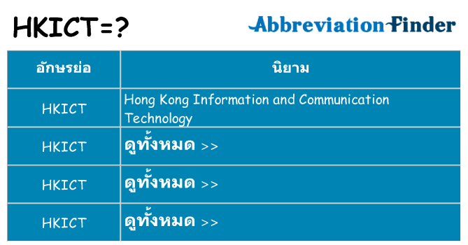 อะไรไม่ hkict ถึง