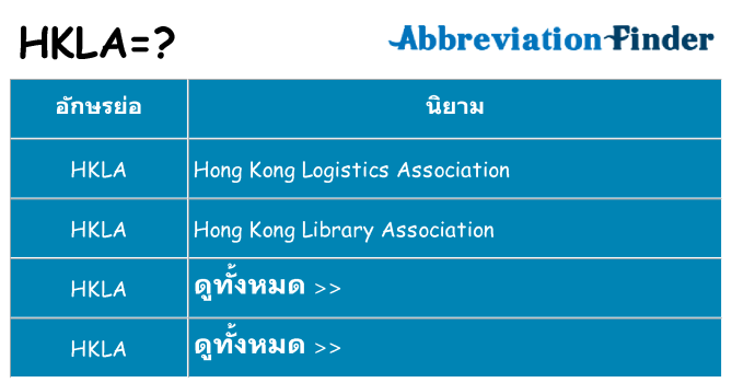 อะไรไม่ hkla ถึง