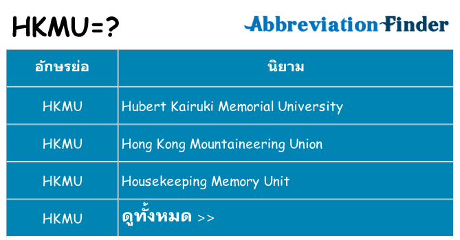 อะไรไม่ hkmu ถึง