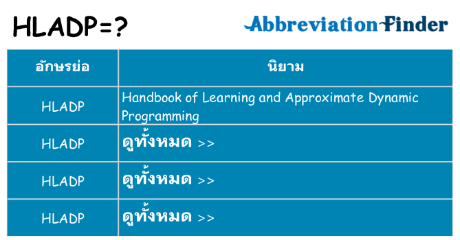 อะไรไม่ hladp ถึง