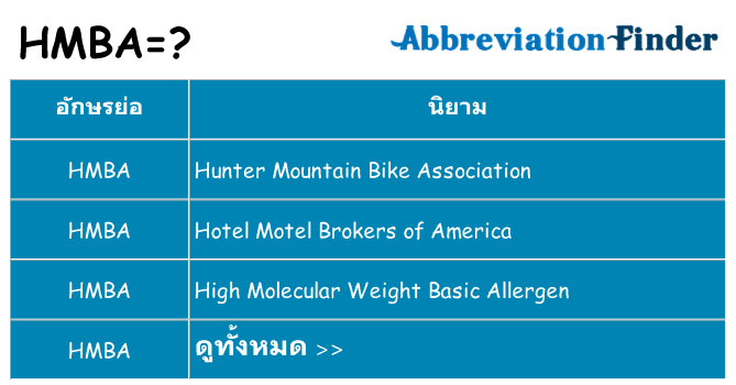 อะไรไม่ hmba ถึง