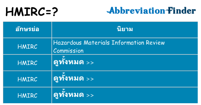 อะไรไม่ hmirc ถึง
