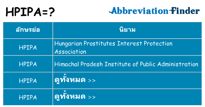 อะไรไม่ hpipa ถึง