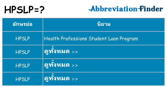 อะไรไม่ hpslp ถึง